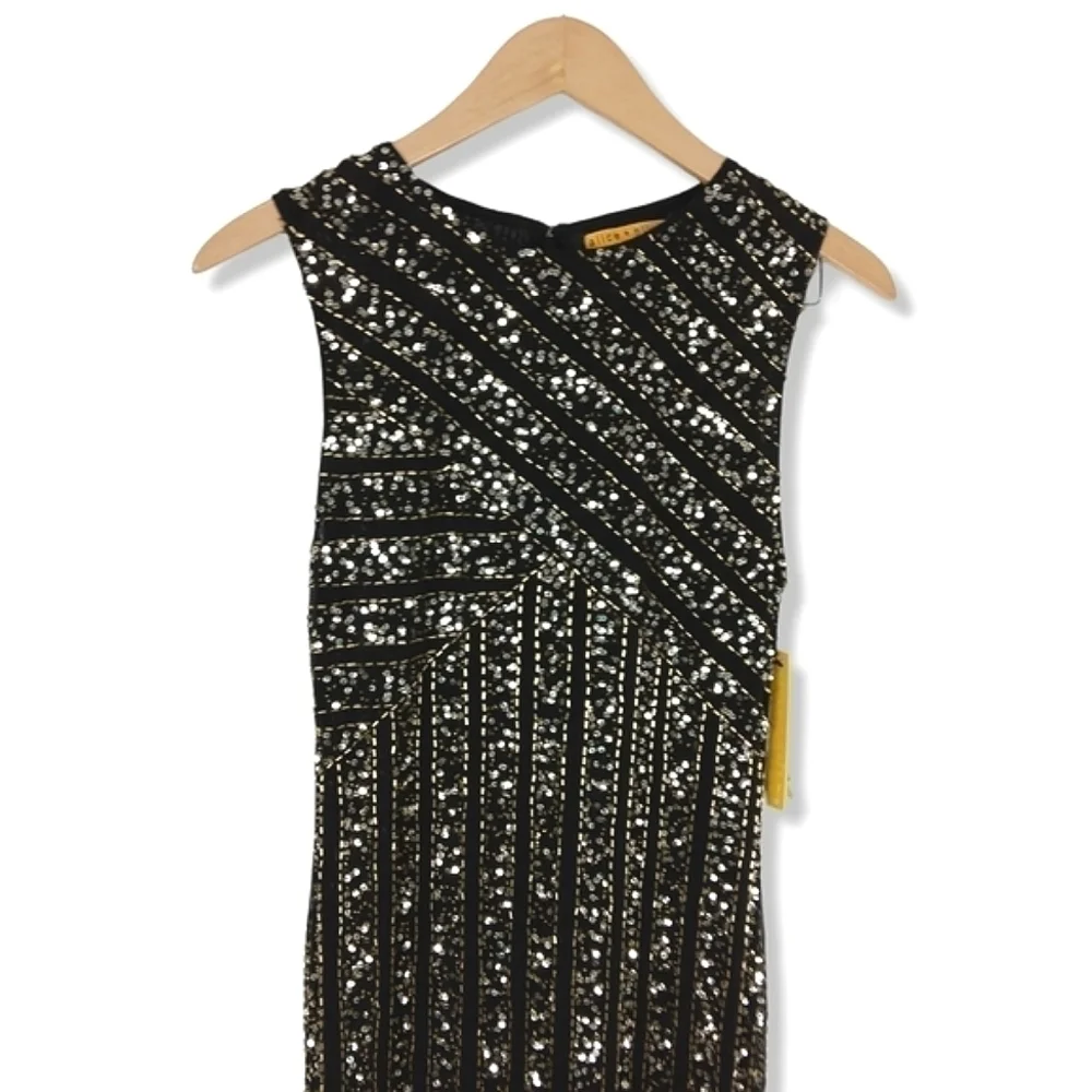 NWT Alice + Olivia Embelished Dress Size 4 Retail $595 - Picture 4 of 11